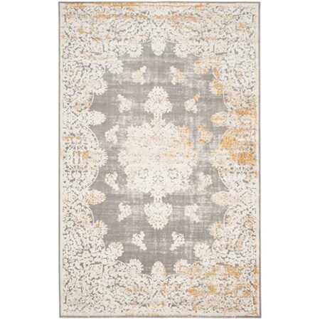 Safavieh Passion Power Loomed Rectangle Rug- Grey - Ivory- 6 ft. 7 in. x 9 ft. 2 in. PAS406F-6